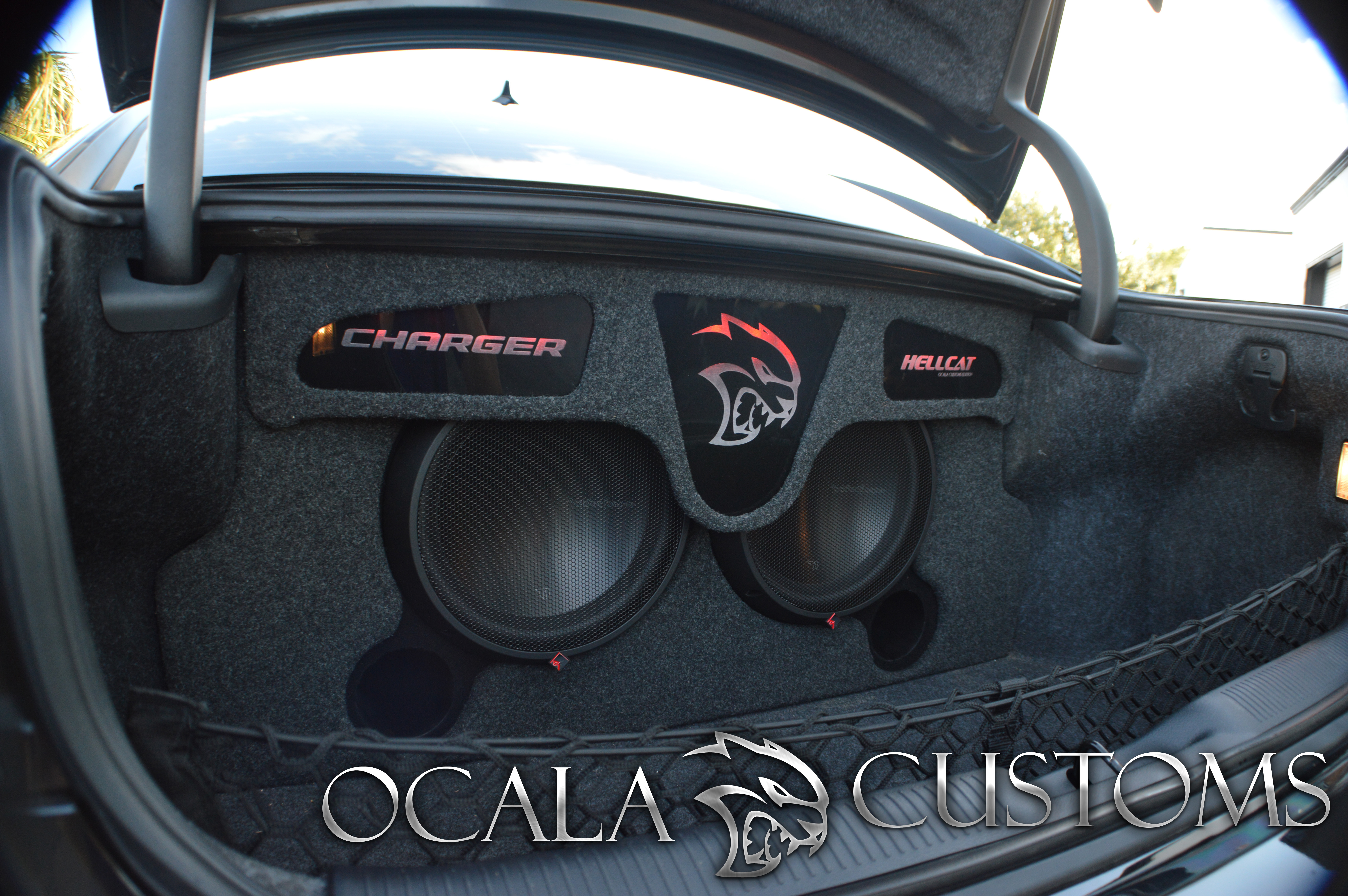 dodge charger custom subwoofer box